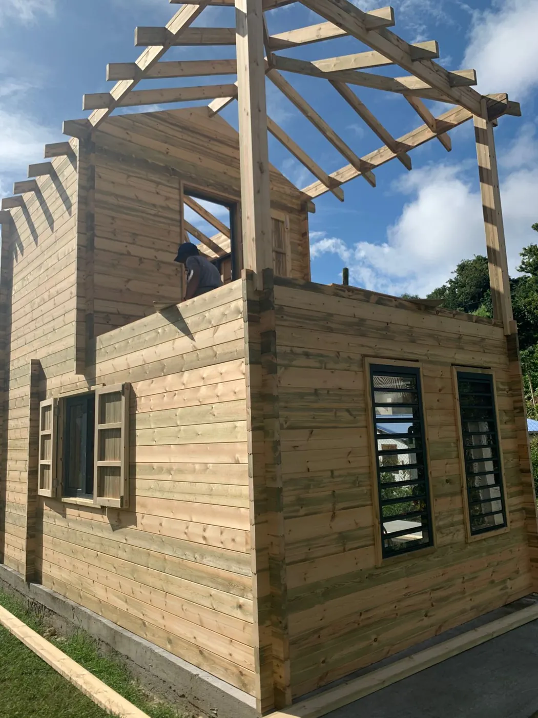 La charpente prend forme